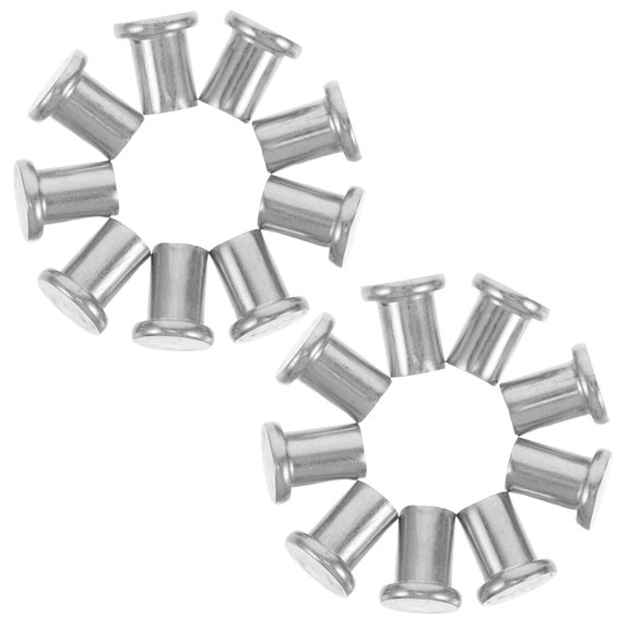 OFFIGAM Stainless Steel Rivet Kit Flat Head Rivets for Home Use Sturdy and Durable 20Pcs