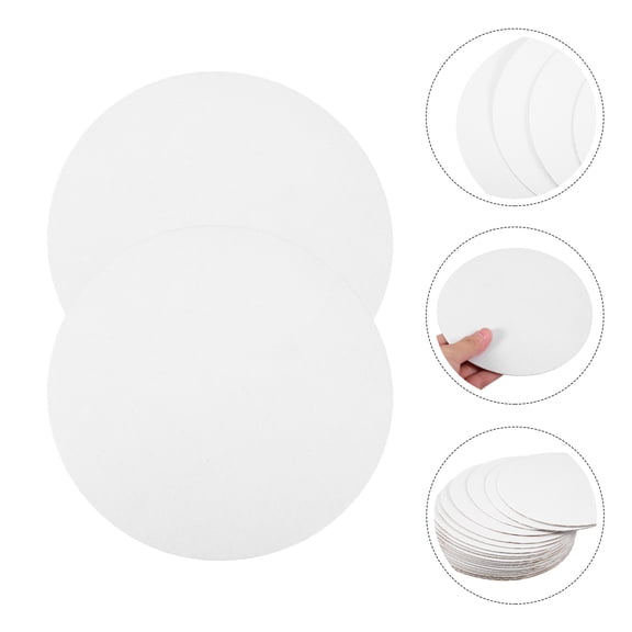 OFFIGAM 20Pcs White Disposable Cake Boards Round Dessert Display Trays for Party Serving