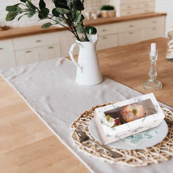 OFFIGAM 20pcs Cake Roll Packaging Boxes Elegant Food Packaging For Desserts Oil For Weddings Showers And Daily Use