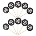 thumbnail image 1 of OFFIGAM 20pcs Racing Wheel Cake Topper Tyre Dessert Cupcake Topper Inserts Racing Theme Party Decorations For Baby Shower Birthday Party Racing Car Party Favor Supplies, 1 of 10