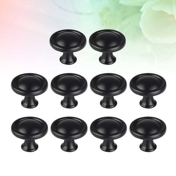 OFFIGAM 20pcs Replacement Dresser Drawer Pulls Aluminum Alloy Round Black