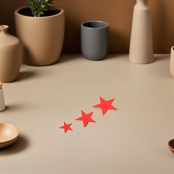 OFFIGAM 22Pcs Red Acrylic Star Shape Wall Stickers for Home Decoration in Living Room Bedroom Kids Room