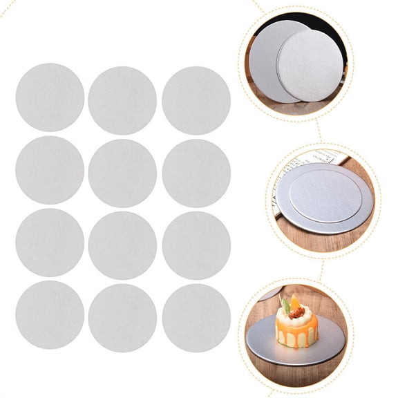 OFFIGAM 24Pcs Round Cake Base Boards Sturdy Cake Display Plates for Wedding, Party, and Baking Use