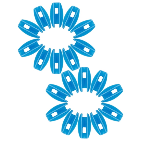 OFFIGAM 24Pcs Sky Blue Electric Fence Corner Post Insulators for Efficient Current and Low Maintenance