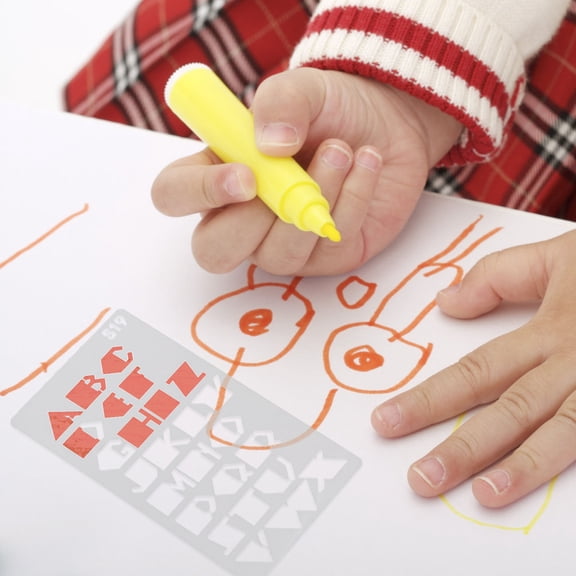 OFFIGAM 24pcs Alphabet Letter Stencil Templates for Crafting Art Projects and Scrapbooking