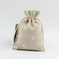 thumbnail image 1 of OFFIGAM 24pcs Drawstring Storage Pouch White Daisy Pattern for Jewelry Daily Use, 1 of 8