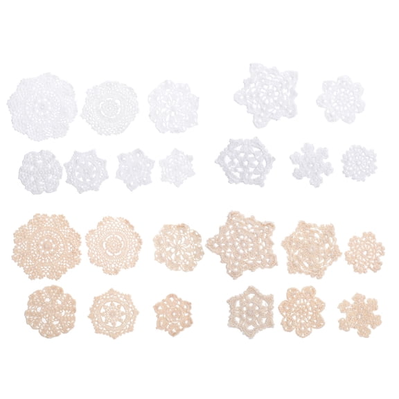 OFFIGAM 24pcs Flower Lace Embroidered Applique Crochet for Crafters Diy Enthusiasts Accessories