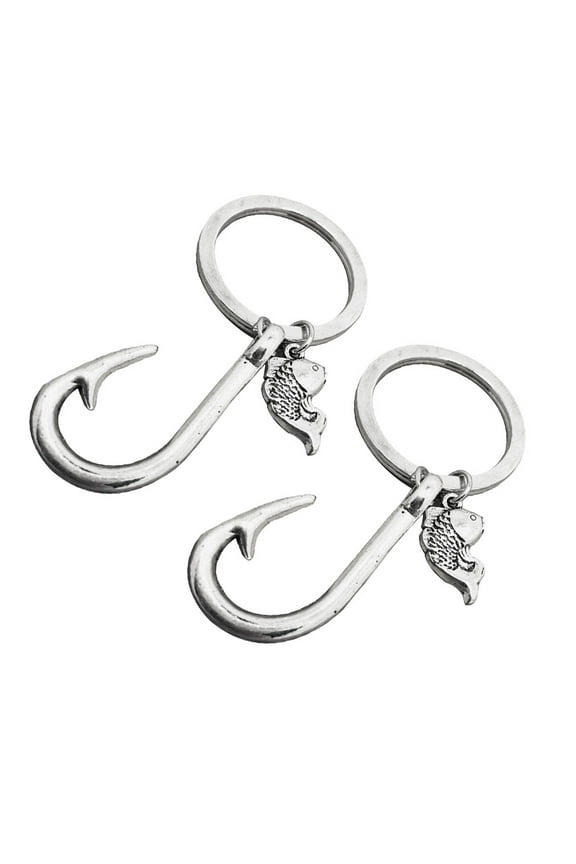 Fathers Day Metal Keychains 2PCS Antique Style Key Holders Gift for Dad