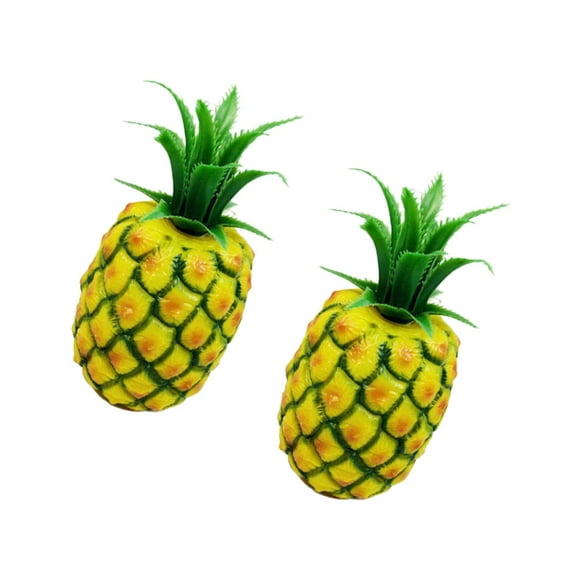 OFFIGAM Set of 2 Artificial Pineapple Fruit Models Plastic Ornaments for Home Office Desk Decoration