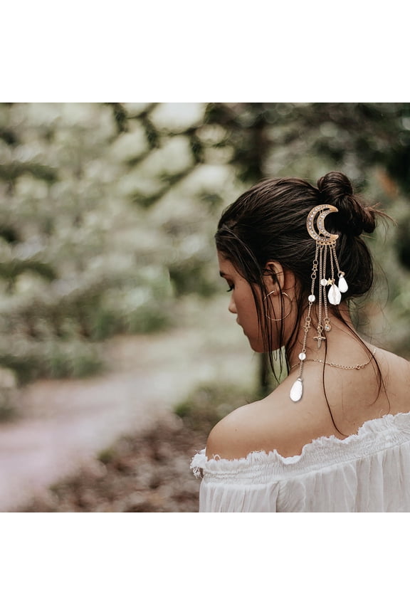 2-Pack Vintage Style Dangling Hair Clips for Women, Assorted Colors, Elegant Hair Accessories