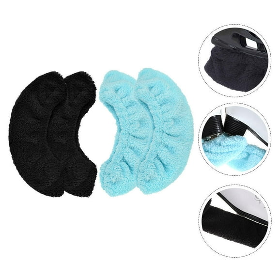 OFFIGAM 2Pairs Elastic Black Skate Blades Covers Plush Liner Ice Skate Protectors