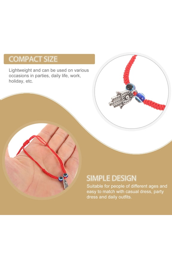 2-Pack Adjustable Red Rope Evil Eye Bracelets for Good Luck, , and Daily Wear Accessories