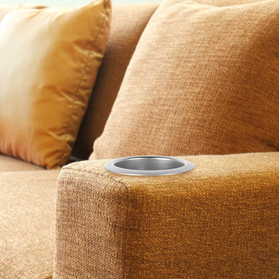 OFFIGAM 2Pcs Anti Spill Beverage Cup Holder Silver Sofa Accessories Prevent Spilling for Adults Leisure Time