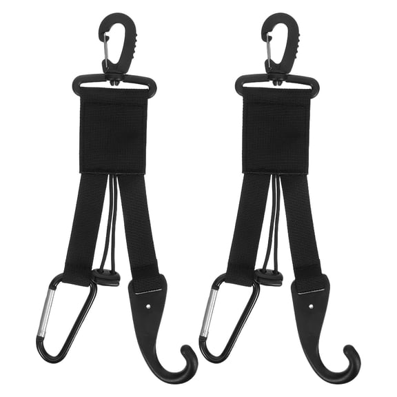 OFFIGAM Baseball Gear Hook Black Polyester High-Strength Straps for Daily Use 2Pcs