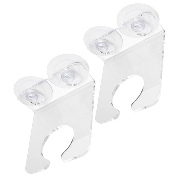 OFFIGAM 2Pcs Bathtub Wine Glass Holder Clear Acrylic Shower Drink Rack with Suction Cup Design