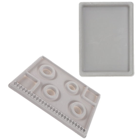 OFFIGAM 2-Pack Grey Bead Mats Jewelry Making Trays Bead Organizers for Beading and Bracelet Craft Supplies