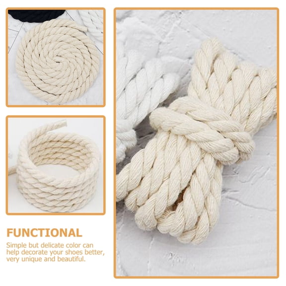 OFFIGAM 2Pcs Beige Decorative Shoelaces for Casual Sneakers Durable Outdoor Use