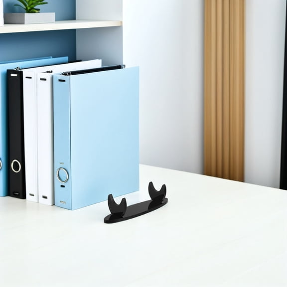 OFFIGAM 2Pcs Black Acrylic Flute Stand for Home Use Portable Stable Wind Instrument Holder Display