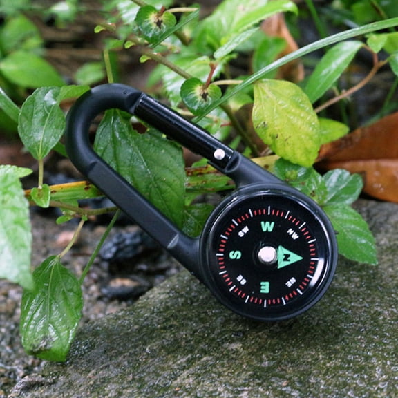 OFFIGAM 2Pcs Accurate Double Sided Black Compass for Hiking Camping and Everyday Outdoor Use