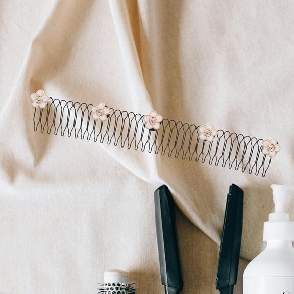 OFFIGAM 2Pcs Black Finishing Fixer Set U Shape Comb Invisible Hair Clips for Sleek Style and Secure Hold