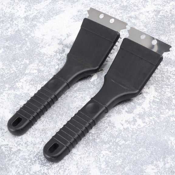 OFFIGAM 2-Pack Black Steel Wire Rectangular Handle Oven Cleaning Brushes for Tools 8.5x2.7x1.2 inches