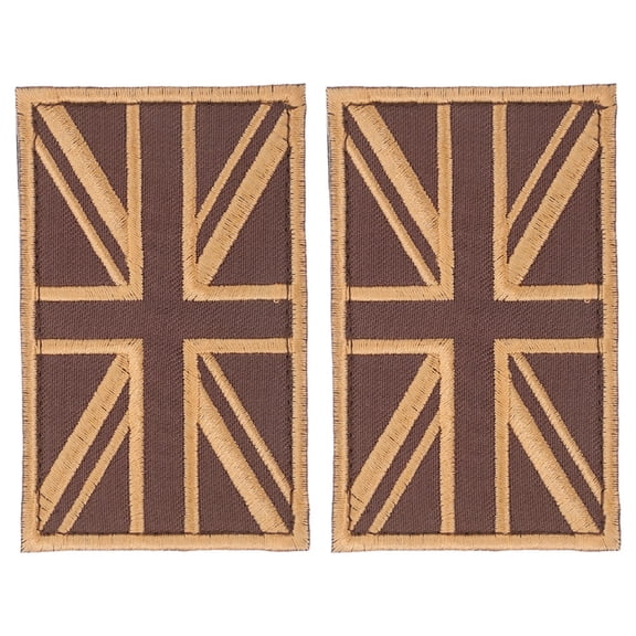 OFFIGAM 2Pcs British Flag Sew on Patches for Clothing Multi Color Embroidered Applique for Jackets Vests and Backpacks