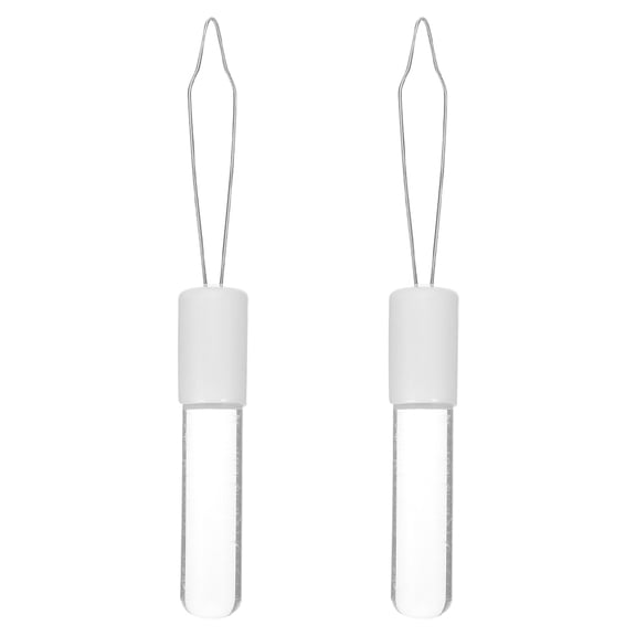 OFFIGAM 2Pcs Button Hook For Disabled Ergonomic Acrylic Zipper Puller Daily Use Pants Coats