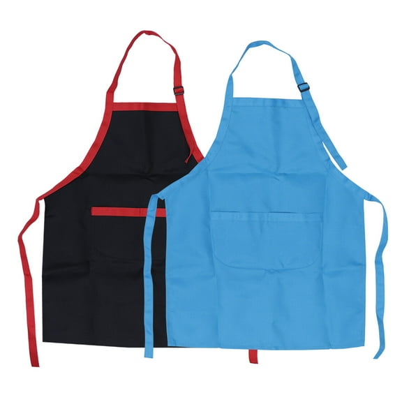OFFIGAM 2-Pack Kids Aprons for Outdoor BBQ, Art and Craft Activities, Sky and Assorted Colors