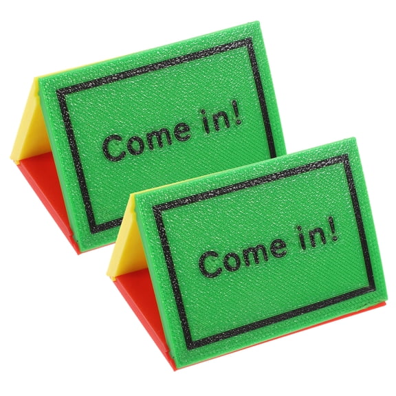 OFFIGAM Triangle Desk Sign Multi-Color Pla Plastic for Home Immediate Status Clarity 2Pcs