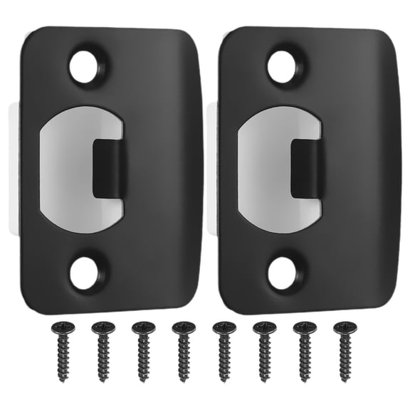 OFFIGAM 2Pcs Stainless Steel House Door Plates Black Finish Suitable for Various Door Locks
