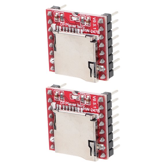 OFFIGAM 2Pcs Electronic Audio Board Red with Mp3 Module for Maker Audio Project Applications