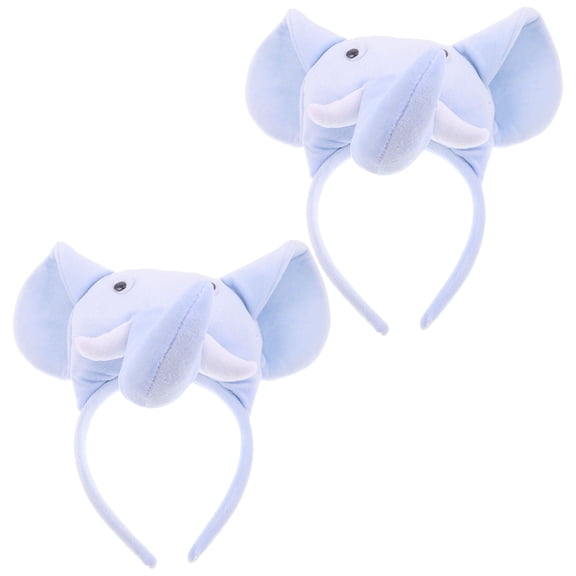 OFFIGAM Animal Costume Headband Elephant Ears Soft Comfortable for All Ages 2Pcs