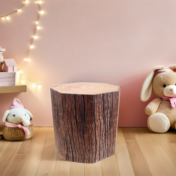 OFFIGAM Realistic Faux Wood Stump Decorations for Western Themed Party and Farm Events Light Brown 2pcs