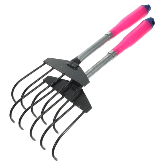 OFFIGAM Gardening Weeding Rake Iron 2Pcs 15.7x4.7in