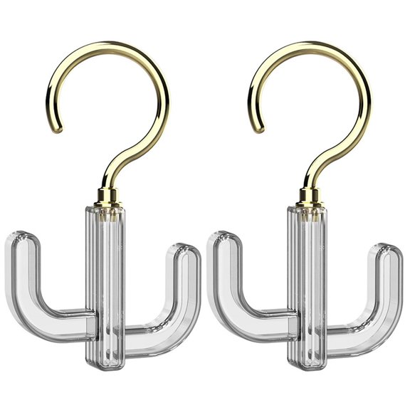 OFFIGAM 2-Pack Golden Purse Holder with 360 Rotation, Nail-Free Easy Installation for Closet and Home Storage Organization
