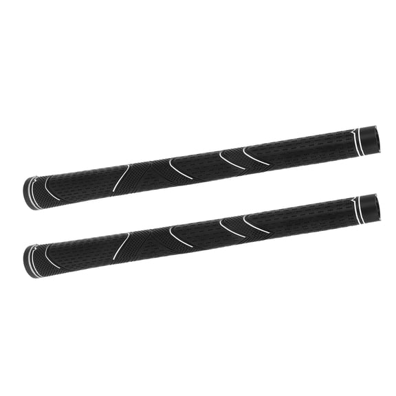 OFFIGAM 2Pcs Golf Club Replacement Grips Black Rubber Anti Slip for Indoor and Outdoor Use