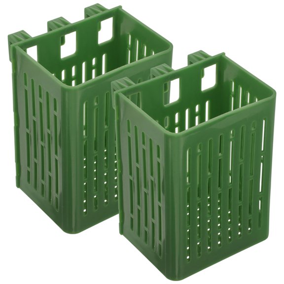 OFFIGAM Set of 2 Green Plastic Net Planting Pots for Hydroponic Gardening, Ideal for Vegetable and Plant Growth