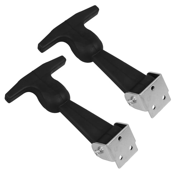 OFFIGAM Set of 2 Heavy Duty Black Adjustable Hasp Latches for Toolbox with Flexible Rubber Design and Secure Locking