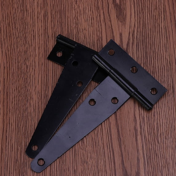 OFFIGAM 2-Pack Heavy Duty Black Steel Hinges for Barn Doors, Wooden Fence Gates, Shed Doors, Outdoor and Garden Use
