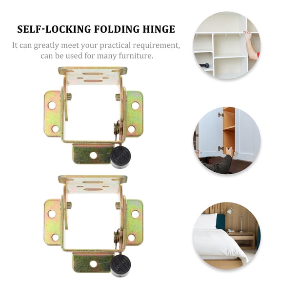 OFFIGAM 2Pcs Iron Table Leg Hinge for Furniture Construction 11.8X2.4In