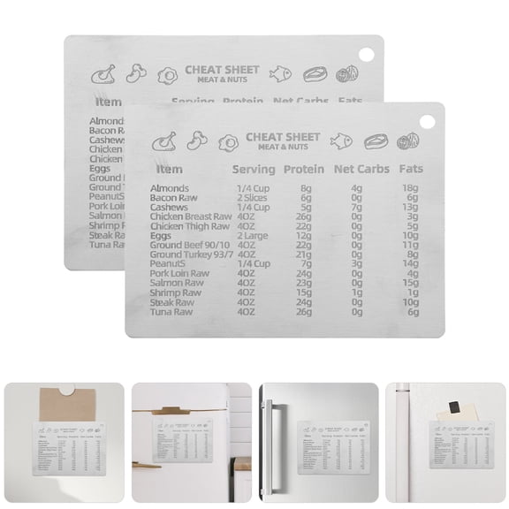 OFFIGAM 2Pcs Kitchen Measurement Conversion Charts Poster Fridge for Homeowners 11.8X3.2X0.01In