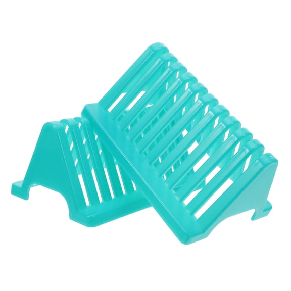 OFFIGAM 2Pcs Laboratory Glass Slide Rack Green Sample Slide Holder Vertical Space Saving Drying Stand