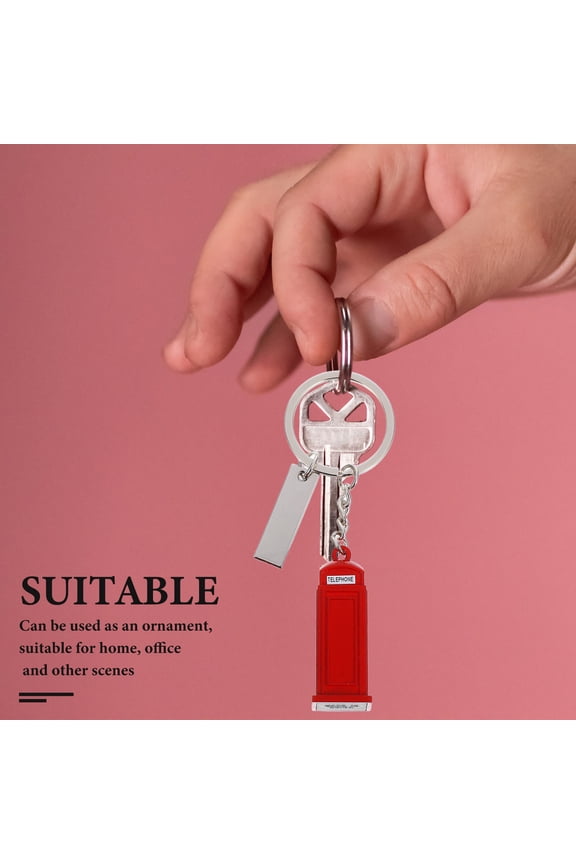 2-Pack London Souvenir Keychains Zinc Alloy Travel Keepsake Gift for Tourists