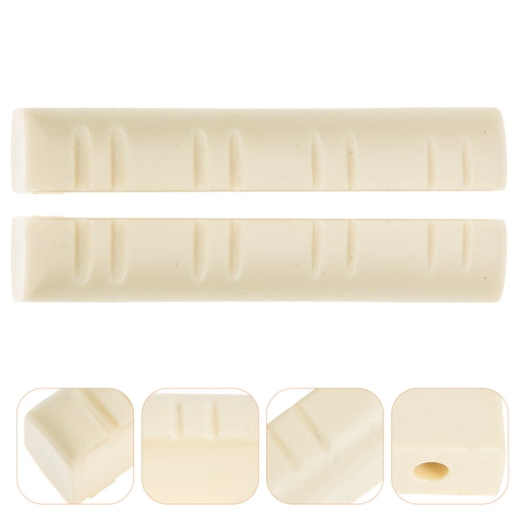 OFFIGAM 2Pcs Mandolin Nut White ABS String Support with Noise Reduction for Better Tone