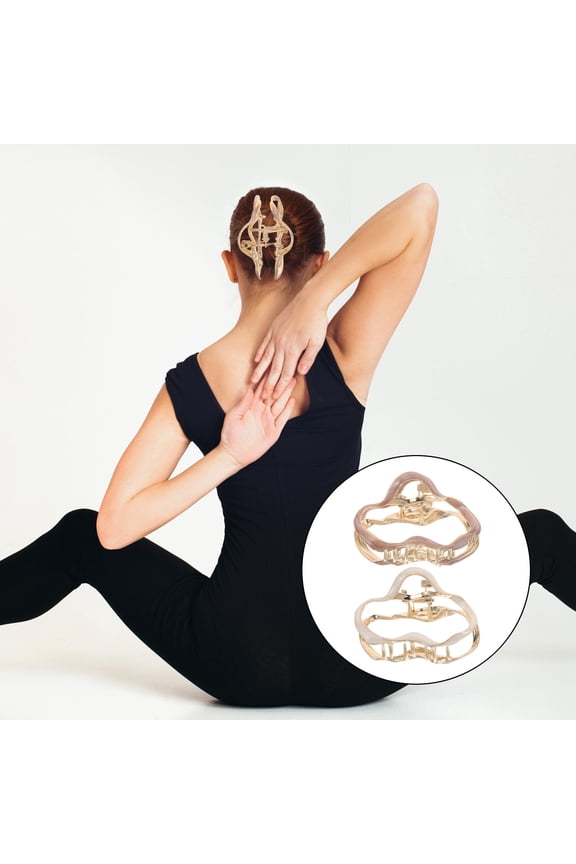 2Pcs Metal Alloy Cloud Hair Claw Clips Elegant Durable Hair Accessories for Updo and Half Up Styles