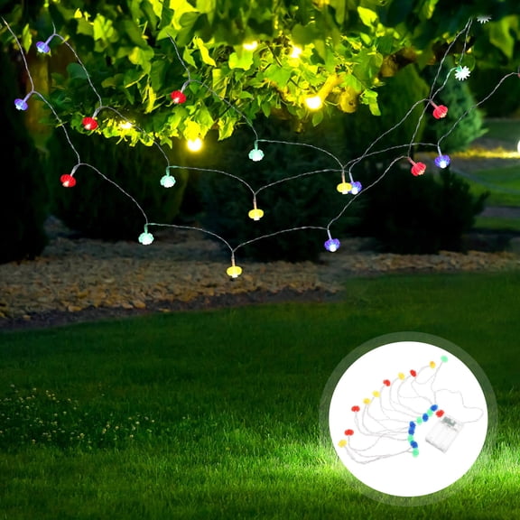 OFFIGAM 2-Pack Mini Red Rope Lights Battery Operated Outdoor Decorative Lighting for Spring Festival and Holiday Decor