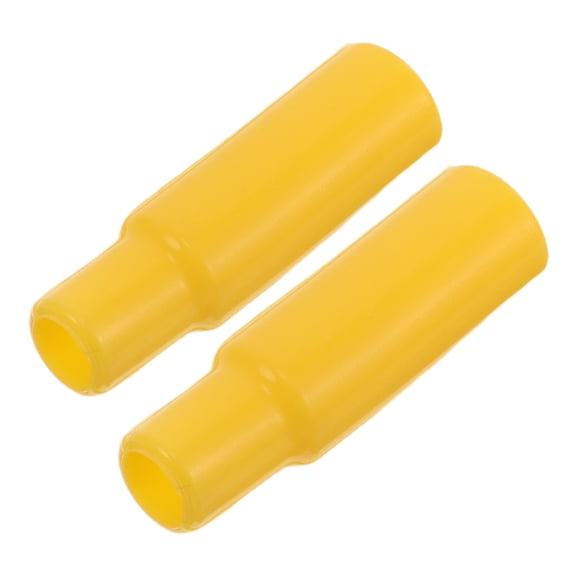 OFFIGAM 2Pcs Motorcycle Brake Hose End Cover in Yellow Silicone for DIY Projects and Maintenance