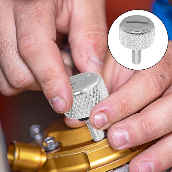 OFFIGAM 2Pcs Motorcycle Rear Seat Screws Plated Silver Heavy Duty Quick Installation Replacement Hardware