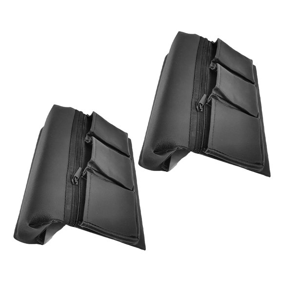 OFFIGAM 2Pcs Multifunctional Car Window Armrest Bag with Storage Space and PU Durable Design