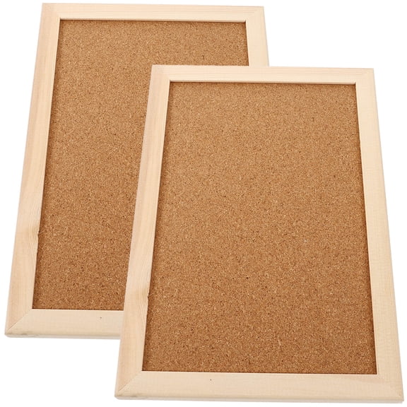 OFFIGAM 2Pcs Office Bulletin Board Wall Light Brown Communication Needs for General Users